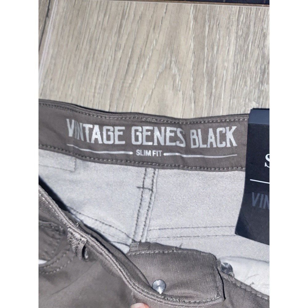VGB Vintage Genes Black Men's Slim Fit French Terry Gray Jeans 28 X 30 - NWT - Picture 5 of 11